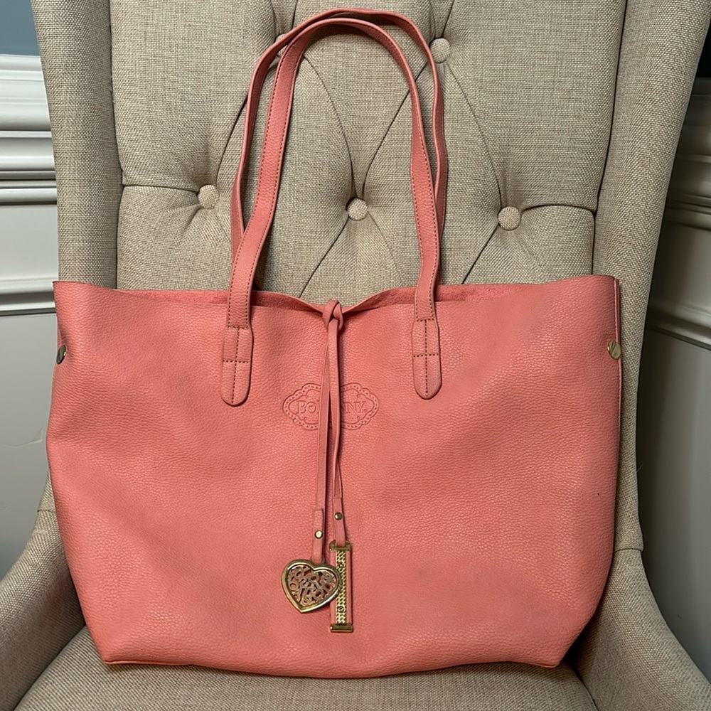 Pink Bo Bunny leather / suede Tote